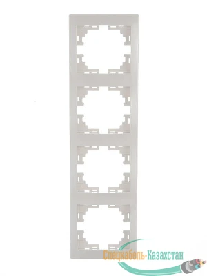 Рамка 4-м Мира верт. бел. Lezard 701-0200-154