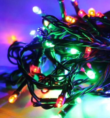 Гирлянда светодиодная 300LED шнур 31.5м IP20 8 режимов мигания мультиколор Космос KOC_GIR300_RGB