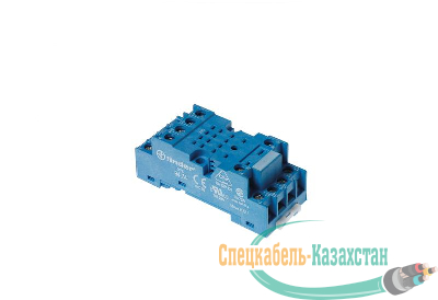 Розетка с винтовыми клеммами (под шайбу) для реле 55.32; 55.34 таймера 85.02; 85.04; модули 99.01; в компл. метал. клипса 094.71 син. FINDER 94749SMA