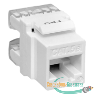 Модуль Keystone RJ45 кат.5E неэкранир. 110 IDC 180град. бел. TERACOM PRO EKF TRP-KSTN-180D-5EUTP-WH