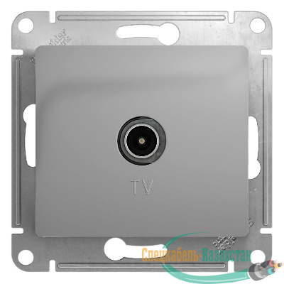 Механизм розетки TV 1-м СП Glossa проходной 4DB алюм. SchE GSL000392