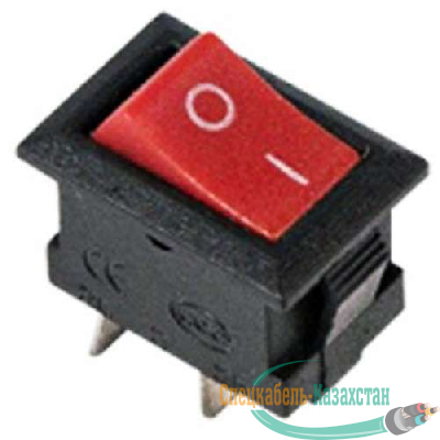 Выключатель клавишный 250В 3А (2с) ON-OFF Micro RWB-101 красн. Rexant 36-2011