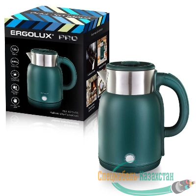 Чайник электрический ELX-KS13-C05 PRO нерж.сталь/пластик 1.6л 220-240В 2000Вт зел. ERGOLUX 15331