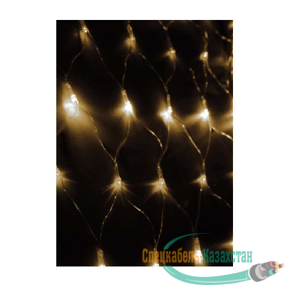 Гирлянда Сеть 1.8х1.7м 240LED с контроллером (разные режимы мигания) шнур 3м IP20 тепл. бел. Космос KOC_NET240LED_W