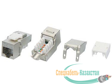Вставка Keystone Jack RJ45 (8P8C) кат.5E экранир. KJ9-8P8C-C5e-90-SH-F-WH Hyperline 432598