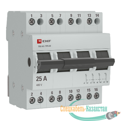 Переключатель трехпозиционный ТПС-63 4P 25А PROxima EKF TPS425