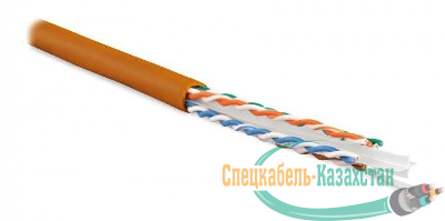 Кабель витая пара U/UTP кат.6 4х2х23AWG solid LSZH нг(А)-HF UUTP4-C6-S23-IN-LSZH-OR-305 оранж. (м) Hyperline 47461
