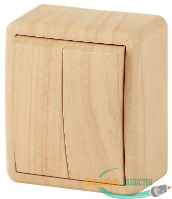 Выключатель 2-кл. ОП Эра Эксперт 10А IP20 11-1204-11 250В 10AX сосна Эра Б0020665