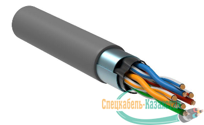 Кабель связи витая пара F/UTP экранир. (24AWG) кат.5е 4х2х0.52 ож PVC (305м) сер. (м) ITK LC1-C5E04-311
