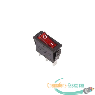 Выключатель клавишн. 250В 15А (3с) ON-OFF красн. с подсветкой (RWB-404; SC-791; IRS-101-1C) Rexant 36-2210