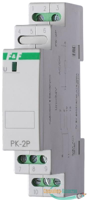 Реле промежуточное PK-2P/Un (монтаж на DIN-рейке 35мм 24В AC/DC 2х8А 2P IP20) F&F EA06.001.008