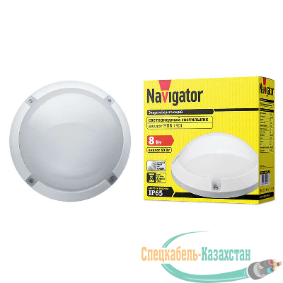 Светильник светодиодный 94 829 NBL-PR1-7-4K-WH-IP65-LED / NBL-PR1-8-4K-WH-IP65-LED 4000К IP65 (аналог НПП 1301 бел. круг) Navigator 94829