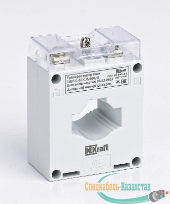 Трансформатор тока ТШП-0.66 0.5S 100/5 5В.А d30мм DEKraft 50102DEK