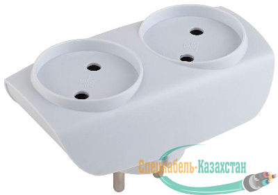 Разветвитель 2-м без заземл. 16А IP20 SP-2-W бел. Эра C0045520