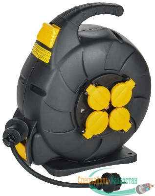 Удлинитель на катушке TWIST 4х15м с заземл. с крышк. автосмотка 16А IP44 КГ 3х1.5 IEK TW-KP27-16-04-15-44