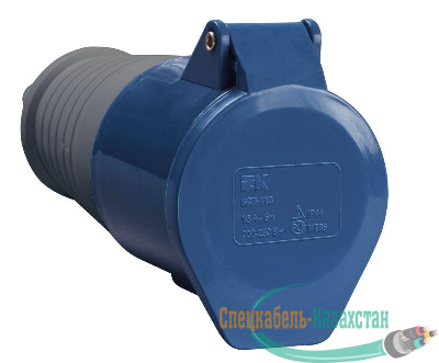 Розетка кабельная 16А 220В 2P+PЕ ССИ-213 IP44 ИЭК PSR21-016-3