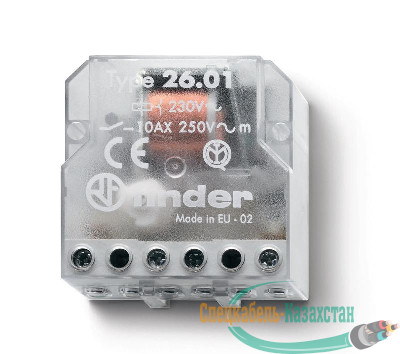 Реле шаговое электромеханич. 1NO 10А 2 состояния AgNi 230В AC монтаж в коробке IP20 FINDER 260182300000