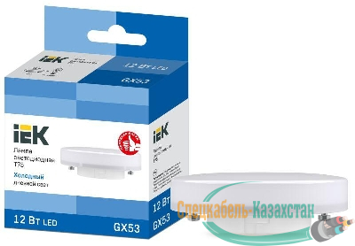 Лампа светодиодная T75 таблетка 12Вт 230В 6500К GX53 IEK LLE-T80-12-230-65-GX53