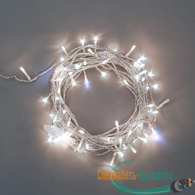 Гирлянда светодиодная "Нить" 10м 75LED бел. 1.7Вт 230В IP44 эффект мерцания провод прозр. Neon-Night 305-525