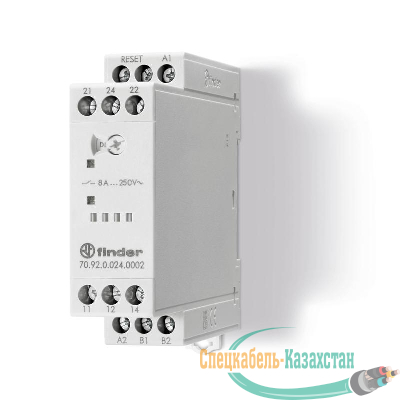 Реле термисторное (PTC) с/без память отказов 24В AC/DC выход 2СO 8A Ш=22.5мм IP20 FINDER 709200240002