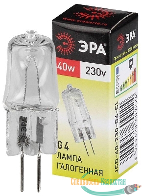 Лампа галогенная G4-JCD-40W-230V-Cl 40Вт G4 230В Эра C0039280