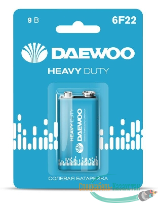 Элемент питания солевой "крона" 6F22 9В Heavy Duty 2021 BL-1 DAEWOO 5029248