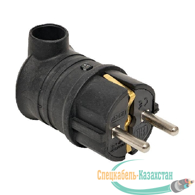 Вилка угловая 16А 2P+PE 230В IP44 каучук черн. PROxima EKF RPS-017-16-230-44-r