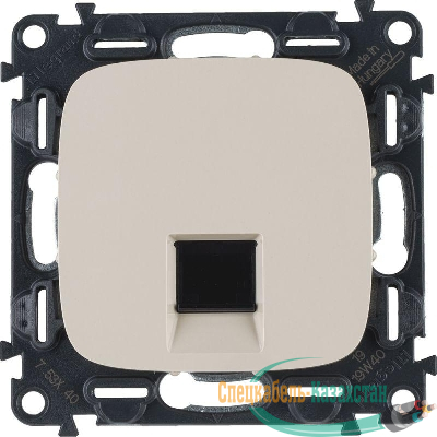 Розетка компьютерная 1-м Valena Allure RJ45 кат.5E UTP с лицев. панелью механизм сл. кость Leg 753840