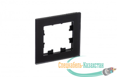 Рамка 1-м ATLASDESIGN NATURE мат. стекло черн. SchE ATN331001