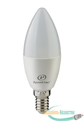 Лампа светодиодная RS C37 E14 4W 220-240V 4000К 4Вт 400лм Ra 90 свеча Русский Свет 15010545055