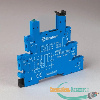 Розетка для реле 34 серии 24В AC/DC винт. клеммы клипса в комплекте LED FINDER 93010024