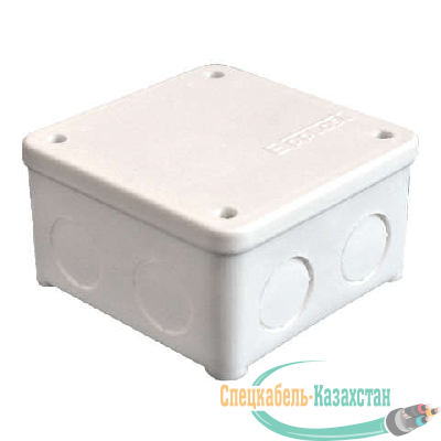 Коробка распр. ОП 85х85х45 7 выходов без гермовводов IP54 крышка на винтах бел. Epplast 135131