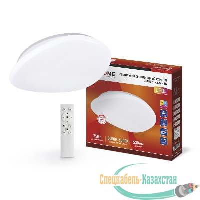 Светильник светодиодный COMFORT STONE 75Вт 230В 3000-6500К 6000лм 530х105мм с пультом ДУ IN HOME 4690612035642