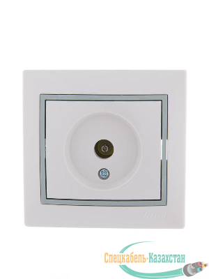 Розетка TV СП Мира оконечная бел./сер. Lezard 701-0215-130