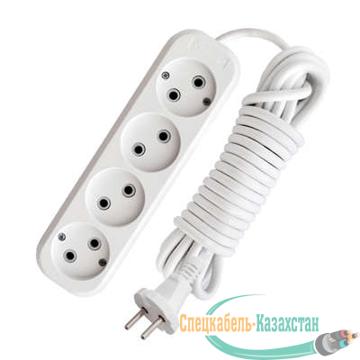 Удлинитель 4х5м без заземл. 10А IP20 Е-204 АБС-пл. ПВС 2х0.75 UNIVersal 9631969