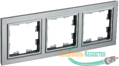 Рамка 3-м BRITE РУ-3-БрС сталь IEK BR-M32-K46