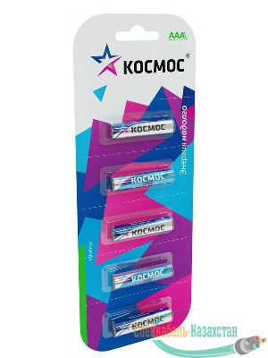 Элемент питания алкалиновый AAA/LR03 BP-5 (блист.5шт) КОСМОС KOCLR035BL