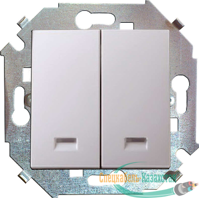 Механизм выключателя 2-кл. СП Simon15 16А IP20 с индик. бел. Simon 1591392-030