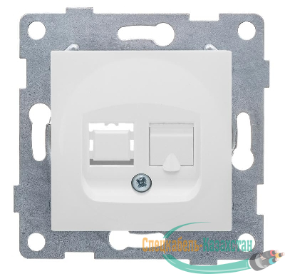 Розетка компьютерная 1-м СП Ugra RJ45 механизм бел. GUSI С11К1-001