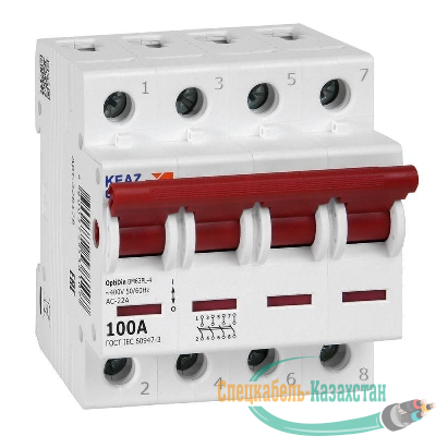 Выключатель нагрузки модульный OptiDin BM63PL-4100-УХЛ3 (ВМ63PL) КЭАЗ 328178