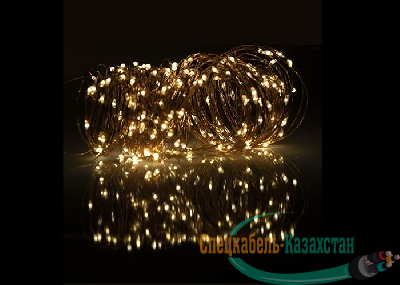 Светильник светодиодный садовый SLR-G03-100Y нить 100LED желт. на солнечн. батарее ФАZА 5033320