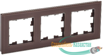 Рамка 3-м BRITE РУ-3-2-БрТБ стекло темн. бронза IEK BR-M32-G-K45