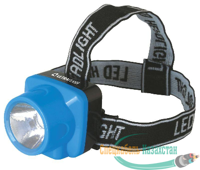 Фонарь налобный аккумуляторный LED 5374 (220В LED 1 режим; голуб.) Ultraflash 12427