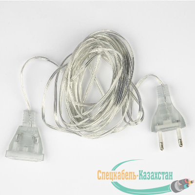 Удлинитель 3м UCX-Y25-10W-300 CLEAR 10Вт Y25 для подключения гирлянд провод прозр. Uniel UL-00009938