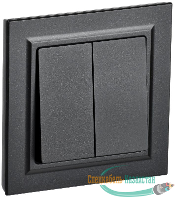 Выключатель 2-кл. СП BRITE ВСР10-2-0-БрЧ 10А в сборе черн. IEK BR-V20-0-10-K02-F