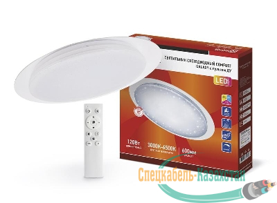Светильник светодиодный COMFORT GALAXY 120Вт 230В 3000-6500К 9600лм 600х85 мм с пультом ДУ IN HOME 4690612035079