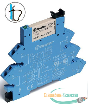 Реле электромеханическое 1CO 6А 24В DC IP20 FINDER 386170240050