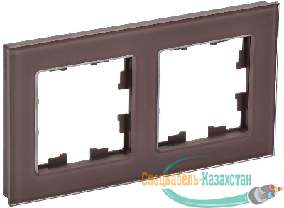 Рамка 2-м BRITE РУ-2-2-БрТБ стекло темн. бронза IEK BR-M22-G-K45