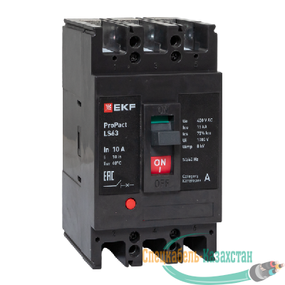Выключатель автоматический 3п 10А 15кА LS63 ProPact EKF mccb-63-15-3-10-ls