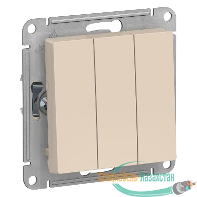 Механизм выключателя 3-кл. ATLAS DESIGN (сх.1+1+1) 10АХ беж. SchE ATN000231